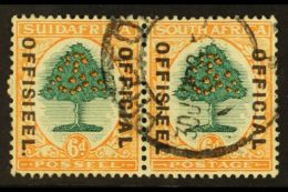OFFICIALS 1930-47 6d Green & Orange, STOP VARIETY On Afrikaans Stamp, SG O16, Very Fine Used. For More Images,... - Non Classificati