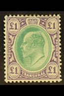 TRANSVAAL £1 Green & Violet, SG 258, Fine Mint, Fresh. For More Images, Please Visit... - Non Classés