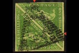 CAPE OF GOOD HOPE 1858 1s Bright Yellow Green, SG 8, "square" Pair Very Fine Used With Clear To Large Margins All... - Zonder Classificatie
