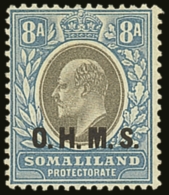 1904 OFFICIAL 8a Grey Black And Pale Blue SG O13, Very Fine Mint.  For More Images, Please Visit... - Somaliland (Protectorat ...-1959)