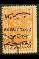 1925 1pi On 2pi Orange With Surch In Blue, SURCH INVERTED Variety, SG 169a, Fine Used. For More Images, Please... - Arabia Saudita