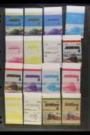 UNION ISLAND 1984-1987 Superb Never Hinged Mint Collection Of All Different PROGRESSIVE COLOUR PLATE PROOFS For... - St.Vincent (...-1979)