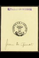 SPERATI REPRODUCTION 1858 108p Moldavian Bull (as SG 4, Mi 4), Proof In Black On Card, Signed Beneath By Jean De... - Sonstige & Ohne Zuordnung