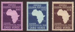 CAPE VERDE ISLANDS 1939 President Carmona Tour Set, SG 316/8, Very Fine Mint (3 Stamps) For More Images, Please... - Other & Unclassified