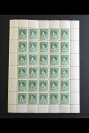 1937 5d Green Coronation, SG 210, A Complete Never Hinged Mint Sheet Of Twenty Five From Plate 2a Showing The... - Papua Nuova Guinea