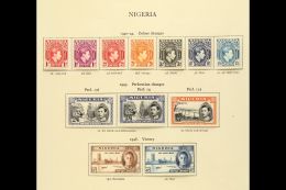 1937-51 KGVI COMPLETE FINE MINT COLLECTION On Dedicated Album Pages, Complete From 1937 Coronation Set To 1949 UPU... - Nigeria (...-1960)