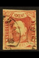 INDIES 1864 10c Carmine Imperf., SG 1 (NVPH 1), Very Fine Used. For More Images, Please Visit... - Otros & Sin Clasificación