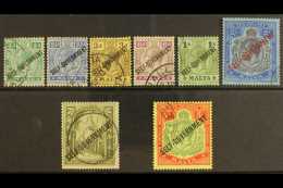 1922 Geo V Set Complete To 5s, Wmk MCA,  Ovptd "Self-Government", SG 106/11, Very Fine Used. Scarce Set. (8... - Malta (...-1964)