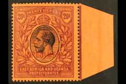 EAST AFRICA AND UGANDA 1912 20r Black And Purple On Red, Geo V, SG 59, Overprinted "Specimen", Superb NHM Marginal... - Vide