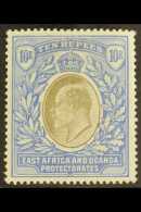 EAST AFRICA AND UGANDA 1903 10r Grey And Ultramarine, Ed VII, SG 14, Very Fine And Fresh Mint. Lovely Stamp. For... - Vide