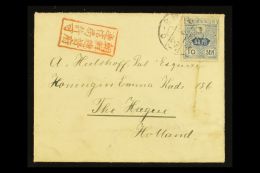 USED IN KOREA 1919 (March) Cover To Netherlands, Bearing 10s Stamp Tied By "Chemulpo" Cds, With Red Boxed Japanese... - Andere & Zonder Classificatie