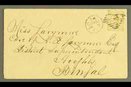 1871 COVER FROM CORK TO BENGAL 1871 (5 Jan) Cover To Hooghly, Bengal, Bearing GB 1867 9d Straw Plate 4, SG 110,... - Autres & Non Classés