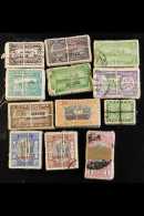 BUNDLEWARE HOARD Shoebox Full Of Old-fashioned Bundles Of 100 Used Stamps Tied By Cotton Thread, Usually Common... - Other & Unclassified