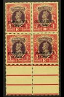 CHAMBA OFFICIALS. 1938-40 10r Purple & Claret, SG O71, Never Hinged Mint Marginal Block Of 4, Usual Very... - Otros & Sin Clasificación