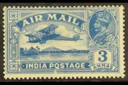 1929 3a Blue Air Post, "Q For O" In "postage" Variety, SG 221a, Very Fine Mint For More Images, Please Visit... - Other & Unclassified