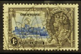 1935 1d Ultramarine And Grey Black, Silver Jubilee, Variety "Extra Flagstaff", SG 113a, Fine Used With Variety... - Costa De Oro (...-1957)