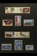 TAAF 1966-1969 NEVER HINGED MINT Complete Run Of AIR POST Issues. From 1966 Satellite Triptych Through To 1969 85f... - Andere & Zonder Classificatie