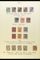 TAHITI 1893-1903 Mint & Used Collection On A Page, Inc 1893 Opts Reading Up 5c Mint, 10c Unused (fault) And... - Autres & Non Classés