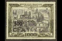 REUNION 1951 500f On 1000f Paris AIR, Yvert 51, Very Fine Never Hinged Mint. For More Images, Please Visit... - Autres & Non Classés