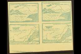 SCADTA 1920 10c Green Top Bottom Marginal Imperf SE-TENANT BLOCK Of 4, Containing Two 'Sea And Mountain' And Two... - Kolumbien