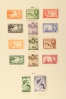 1938-1950 FINE MINT COLLECTION On Leaves, ALL DIFFERENT, Inc 1938-48 Pictorials Set (ex 2½d Orange & 3d... - Caimán (Islas)