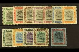 1907-10 Complete Hut Set, SG 23/33, Plus 4c Reddish Purple, SG 26a, Fine Mint. (12) For More Images, Please Visit... - Brunei (...-1984)