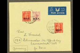 CYRENAICA 1949 Airmailed Cover To French Zone, Germany, Franked KGVI 1d X2 & 6d "M.E.F." Ovpts, SG M11, M16,... - Africa Oriental Italiana