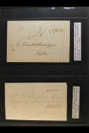 1845-1871 ENTIRE LETTERS. An Interesting Collection Of Stampless Entire Letters, Inc 1845 To Sucre With "Potosi"... - Bolivia