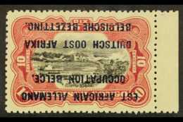 RUANDA URUNDI 1916 10c Black And Carmine With OCCUPATION OVERPRINT INVERTED, Lightly Hinged Mint. Rare. For More... - Autres & Non Classés