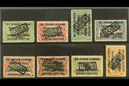 RUANDA URUNDI POSTAGE DUE 1919 "Taxes" Handstamped Set Complete, Cob TX1/8, Very Fine Mint (8 Stamps) For More... - Other & Unclassified