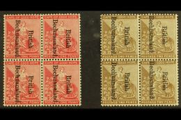 1893 1d Carmine And 2d Bistre Ovptd, SG 38/39, In Very Fine Mint Blocks Of 4. For More Images, Please Visit... - Other & Unclassified