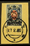 1920 25r On 20 On 14k Deep Carmine And Blue, SG 31, Used Tied To Piece By Batum 27/2/20 Cds. For More Images,... - Batum (1919-1920)