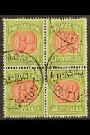 POSTAGE DUES 1938 6d Carmine And Green, SG D117, Very Fine Used Block Of 4. For More Images, Please Visit... - Autres & Non Classés