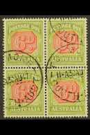 POSTAGE DUES 1938 6d Carmine And Green, SG D117, Very Fine Used Block Of 4. For More Images, Please Visit... - Altri & Non Classificati