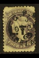 SOUTH AUSTRALIA DEPARTMENTALS "L..T." (Land Titles) 1868 4d Dull Purple, Perf 11½, SG 70, Ovptd "L.T.",... - Altri & Non Classificati