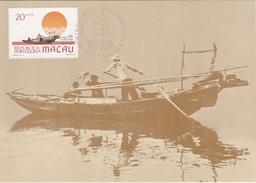 PORTUGAL MACAU  CHINA MAXIMUM MAXICARD  - BARCOS DE PESCA - FISHING BOATS - Cartes-maximum