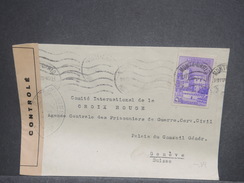 MONACO - Enveloppe Pour La Croix Rouge En Suisse En 1945 Avec Contrôle Postal - L 7447 - Briefe U. Dokumente