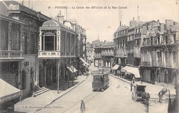 86-POITIERS- LE CERCLE DES OFFICIERS ET LA RUE CARNOT - Poitiers