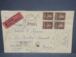 ROUMANIE - Enveloppe En Recommandé Exprès De Ages Merisani Pour La Suisse En 1944 Avec Contrôle Postal - L 7469 - 2de Wereldoorlog (Brieven)