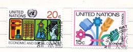 5 - NAZIONI UNITE ONU 1980 , Unificato Serie N. 332/333  Usata . - Gebruikt