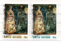 9 - NAZIONI UNITE ONU 1981 , Unificato Serie N. 337/338  Usata . Arte - Gebruikt