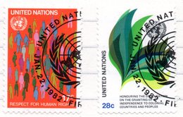 13 - NAZIONI UNITE ONU 1982 , Unificato Serie N. 359/361  Usata . - Gebraucht