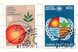 14 - NAZIONI UNITE ONU 1982 , Unificato Serie N. 362/363  Usata . - Oblitérés