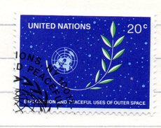 15 - NAZIONI UNITE ONU 1982 , Unificato Serie N. 364  Usata . Spazio - Usados