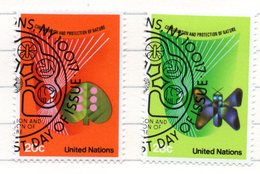 16 - NAZIONI UNITE ONU 1982 , Unificato Serie N. 381/382  Usata . - Used Stamps