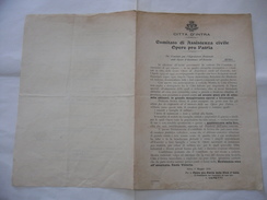 WW1 CITTà D'INTRA COMITATO DI ASSISTENZA CIVILE OPERE PRO PATRIA DEDICA E AUTOGRAFO I.CERETTI. - Petit Format : 1921-40