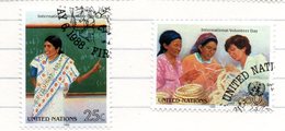 52 - NAZIONI UNITE ONU 1988 , Unificato Serie N. 517/518  Usata . - Used Stamps