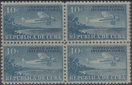 1930-54 CUBA REPUBLICA. 1930. Ed.256 10c. CORREO AEREO INTENACIONAL. AVION AIRPLANE GOMA ORIGINAL MANCHAS. - Nuovi