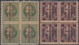 1933-56 CUBA REPUBLICA. 1933. Ed.272A-73A REVOLUCION DE 1933. HABILITADO. GOMA ORIGINAL MANCHAS. - Nuevos