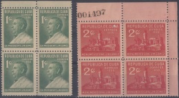 1936-300 CUBA REPUBLICA. 1936. Ed.292-93 MONUMENTO A JOSE MIGUEL GOMEZ BLOCK 4. MNH. - Ungebraucht